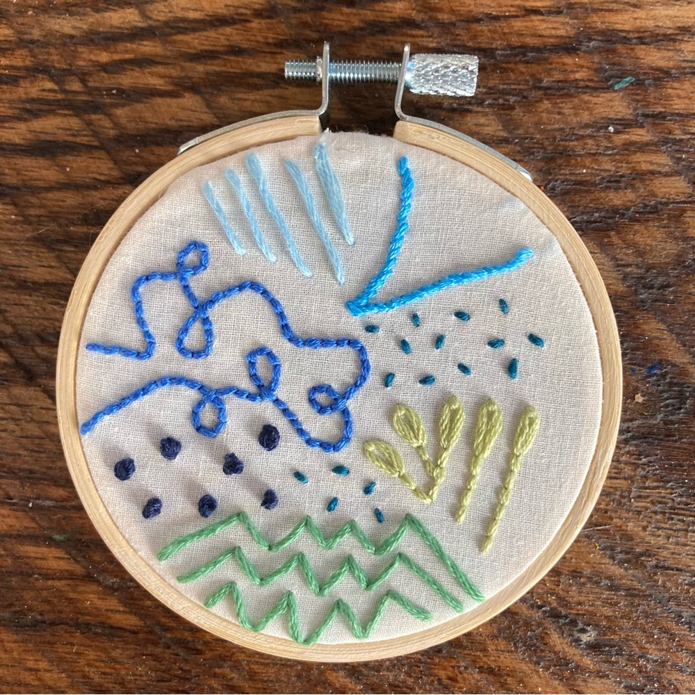 Fun Abstract Art Embroidery Hoop Art